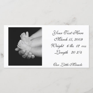 B&W Babys足フォトカード 案内状