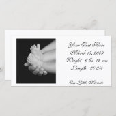 B&W Babys足フォトカード 案内状 (正面/裏面)