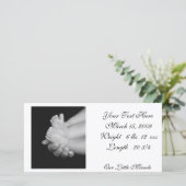 B&W Babys足フォトカード 案内状 (スタンド正面)