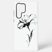 B&W Flower Samsung Galaxyケース (裏面)
