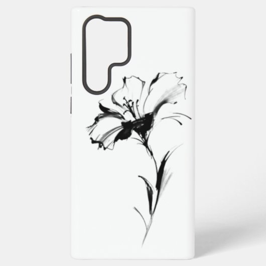 B&W Flower Samsung Galaxyケース (裏面)