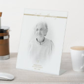 B&W Golden Photo Remembrance Service Dear Ones 台座サイン (インサイチュ)