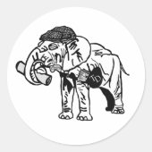 B&W Jumbo Sticker (20 COUNT!) ラウンドシール (正面)