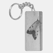 B&W - Ophiusa tirhaca，グリーンドラブ キーホルダー (正面左)