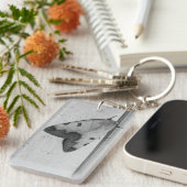 B&W - Ophiusa tirhaca，グリーンドラブ キーホルダー (正面右)