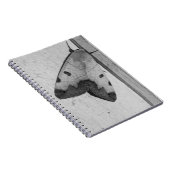 B&W - Ophiusa tirhaca，グリーンドラブ ノートブック (右側)