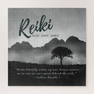 B&W Reiki Master Yoga Mediation instructor Quotes ジグソーパズル