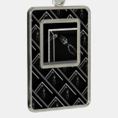 B&W X線スケルトンサッカーゴアリー シルバープレートフレームオーナメント (右)