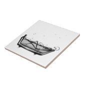 B&W X線スケルトンinバス入浴スカル タイル (側面)
