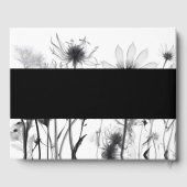 B&W X線フラワーズカスタムパーソナライズされた結婚ーズ ゲストブック (裏面)