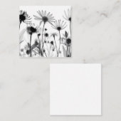 B&W X線ワイルドフラワー ノートカード (正面/裏面)