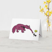 BAのおもしろいなアリクイの挨拶状 カード (黄色い花)