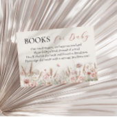 Baのための開花ブックのミニマルなベージュフローラベビー エンクロージャーカード