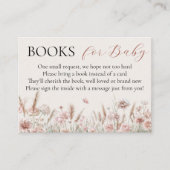 Baのための開花ブックのミニマルなベージュフローラベビー エンクロージャーカード (正面)