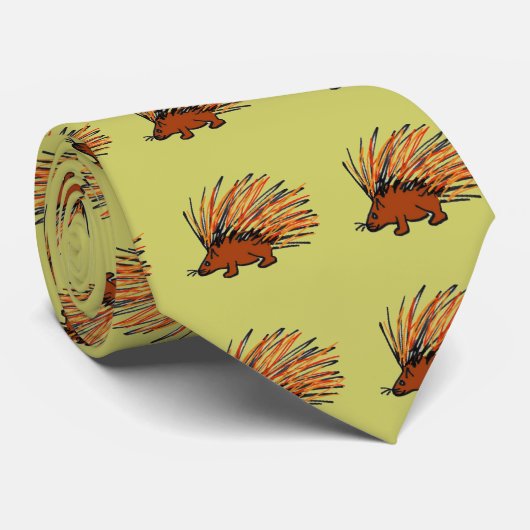 BAの刺だらけのヤマアラシのタイ ネクタイ (ロール)