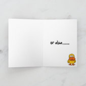 BAの怒っているアヒルのバースデー・カード カード (内部)