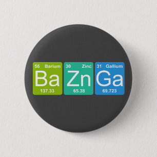 BaのZn Ga! 周期表の要素ボタン 缶バッジ