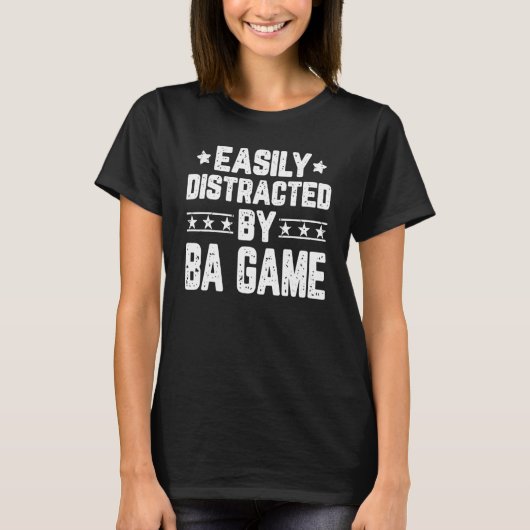 BaゲームBaゲームスポーツに簡単に気を散らす Tシャツ (正面)