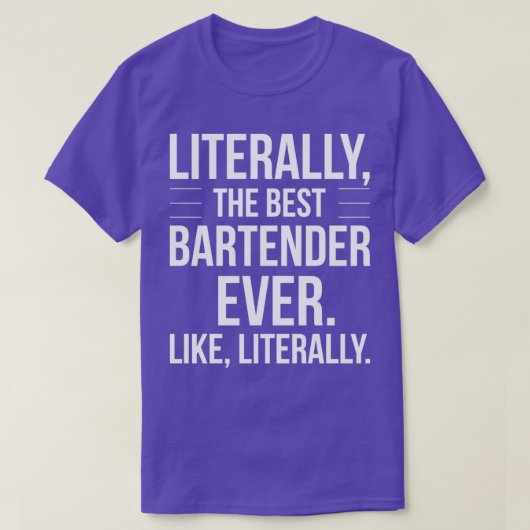 Ba最高のに対すおもしろいるバーテンダー Tシャツ (デザイン正面)