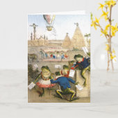 BA3G10461FAC01Zイタリア人のカエルのニュース場面1芸術カード カード (黄色い花)