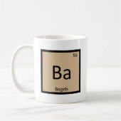 Ba - バゲル 朝食 化学 周期表 コーヒーマグカップ (左)