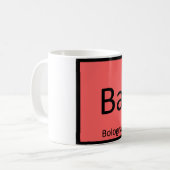 Ba - ボローニャミート化学周期表記号 コーヒーマグカップ (正面左)