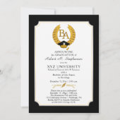 BA - 学士号（文学）大学卒業 招待状 (正面)
