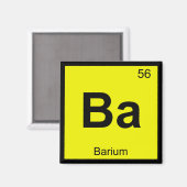 Ba - Barium Chemistry Periodic Table Symbol マグネット (正面/裏面)