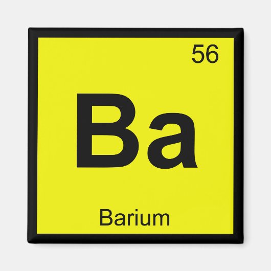 Ba - Barium Chemistry Periodic Table Symbol マグネット (正面)