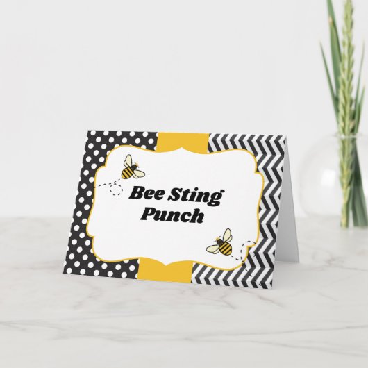 Ba-Beeベイビーシャワーデコレーションサイン 招待状 (正面)