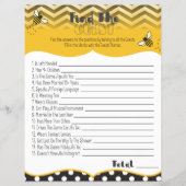 Ba-Beeベビーシャワーを見つけるゲストゲームプリントアウト チラシ (正面)