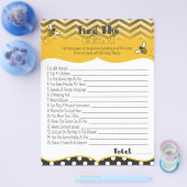 Ba-Beeベビーシャワーを見つけるゲストゲームプリントアウト チラシ (シングル)