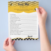 Ba-Beeベビーシャワーを見つけるゲストゲームプリントアウト チラシ (手)