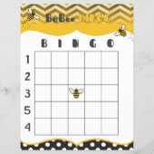 Ba-Bee赤ちゃんシャワービンゴゲームプリントアウト チラシ (正面)