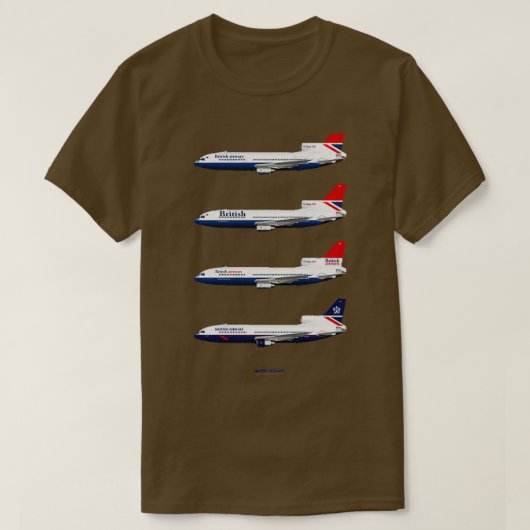 BA tristar 500s  Tシャツ (デザイン正面)