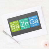 Ba Zn Ga!周期表要素のシール 長方形シール (封筒)
