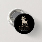 Baaレベル: GOAT エナジー 面白い ヤギ だじゃれ 缶バッジ (正面&裏面)