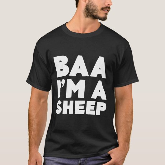 Baa私は羊の衣装Gif JUdpEだ Tシャツ (正面)