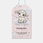 Baa-baa小さな子羊の星ベビーシャワー ギフトタグ (正面)