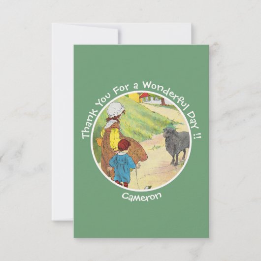 baa baa 黒ひつじの誕生日パーティーコレクション サンキューカード (正面)