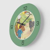 baa baa 黒ひつじの誕生日パーティーコレクション ラージ壁時計 (傾斜)