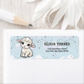 Baa-baa A Little Lamb Stars Baby Shower ラベル (インサイチュ)