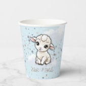 Baa-baa A Little Lamb Stars Baby Shower 紙コップ (正面)