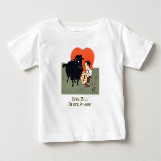 BAA BAA BLACK SHEEP -子供部屋ライムスToddlers ベビーTシャツ (正面)