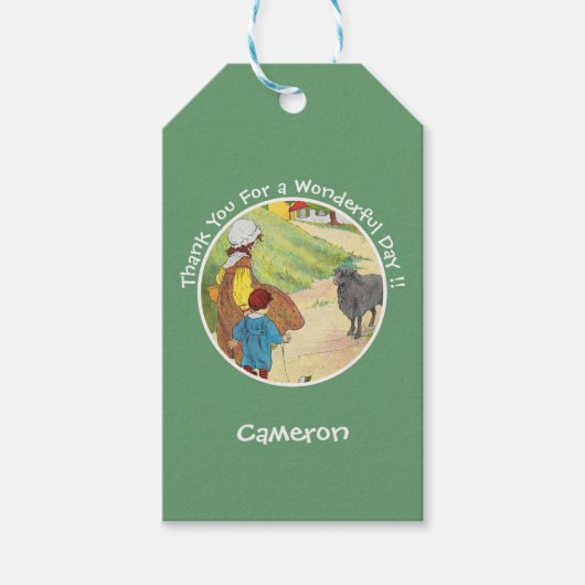 Baa, Baa, Black Sheep Birthday Party Collection ギフトタグ (正面)