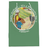 Baa, Baa, Black Sheep Birthday Party Collection ミディアムペーパーバッグ (正面)