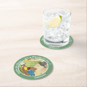 Baa, Baa, Black Sheep Birthday Party Collection ラウンドペーパーコースター (インサイチュ)