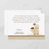 Baa Baa Sheep (ニュートラルカラー) RSVPエンクロージャカード エンクロージャーカード (正面/裏面)