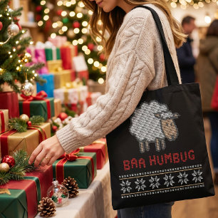 Baa Humbug クリスマス 羊 アガリーハンドスウェタースタイル トートバッグ