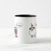 Baa Humbug Funny Christmas Sheep Cartoon マグカップ (中央)